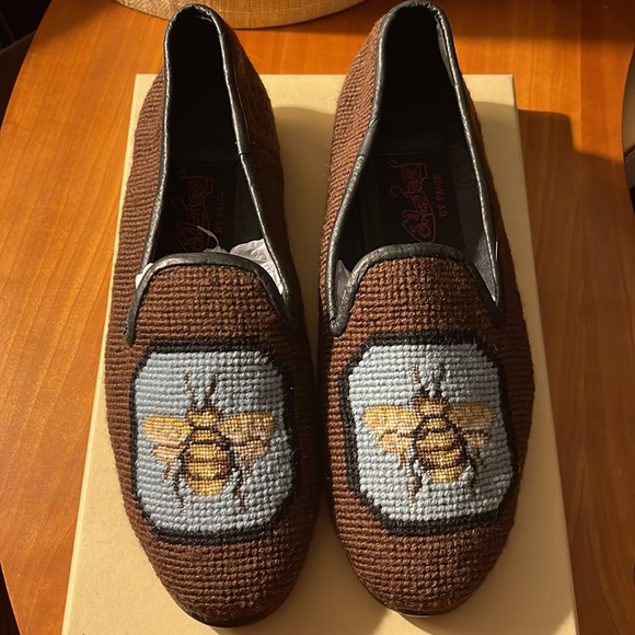 PAIGE Shoes - By Paige needlepoint loafers 🐝